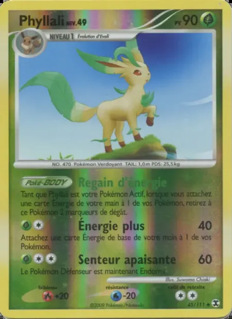 Phyllali Niv. 49, carte Pokémon RR 45 — extension Rivaux Émergeants