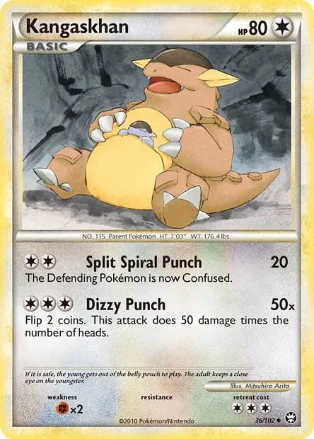 Kangaskhan, Pokémon card TM 36 — Triumphant set