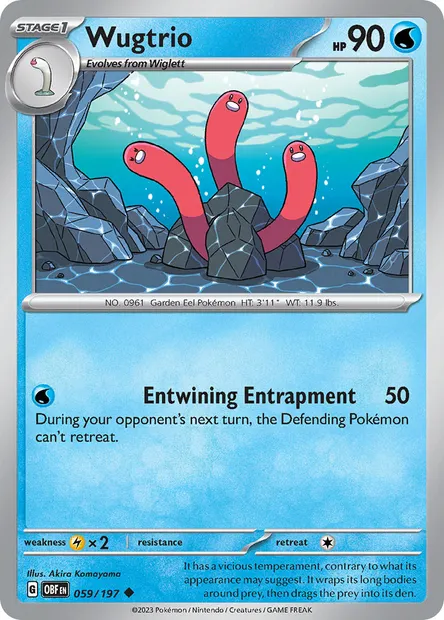 Wugtrio, Pokémon card OBF 059 — Obsidian Flames set