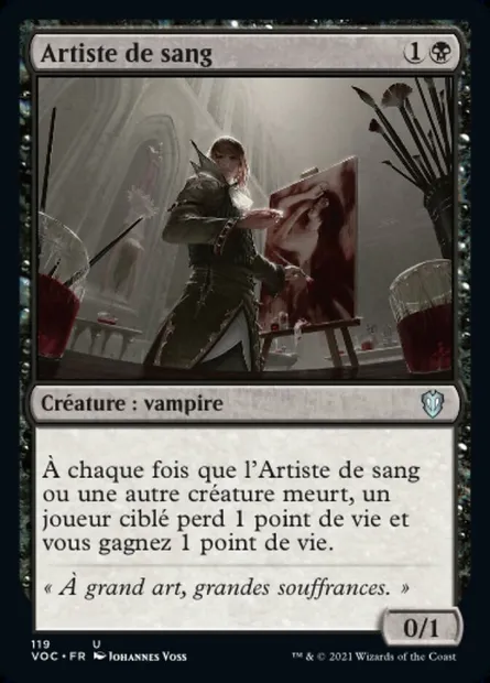 Artiste de sang, carte Magic VOC 119 — extension Crimson Vow Commander