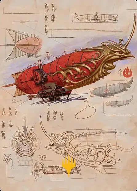 Phoenix Fleet Airship // Phoenix Fleet Airship, carte Magic ATLA 35 — extension Avatar: the Last Airbender Art Series