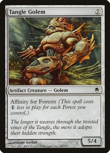 Tangle Golem, Magic card DST 151 — Darksteel set