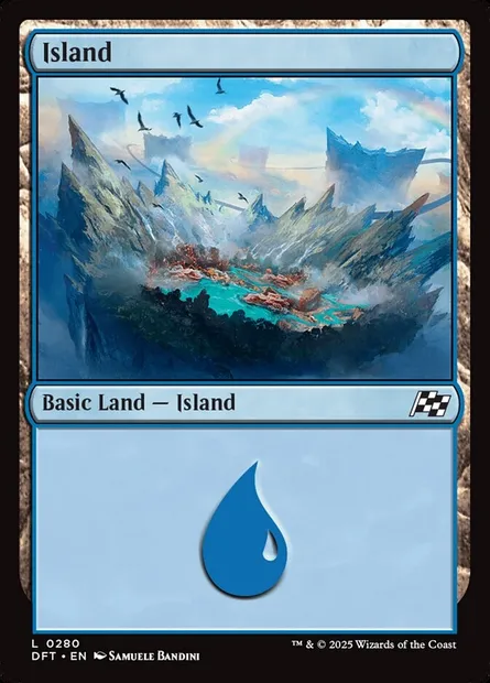 Island, Magic card DFT 280 — Aetherdrift set