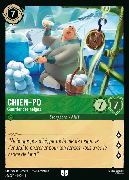 Chien-Po - Guerrier des neiges, carte Disney Lorcana CH11-074 — extension Givresort