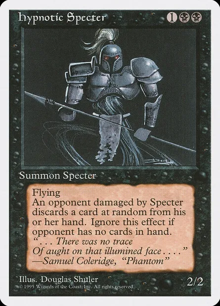 Spectre hypnotiseur, carte Magic 4ED 142 — extension Quatrième Edition