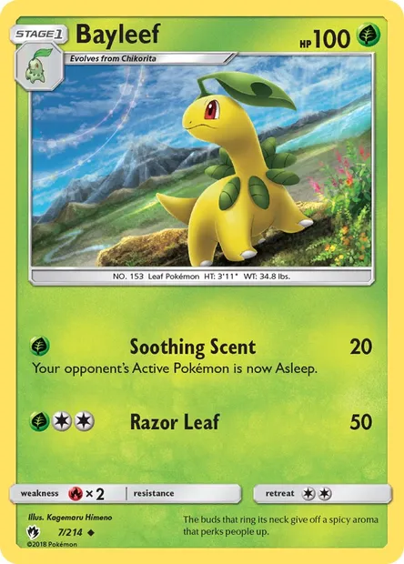 Bayleef, Pokémon card LOT 7 — Lost Thunder set