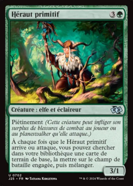 Héraut primitif, carte Magic J25 702 — extension Foundations Jumpstart