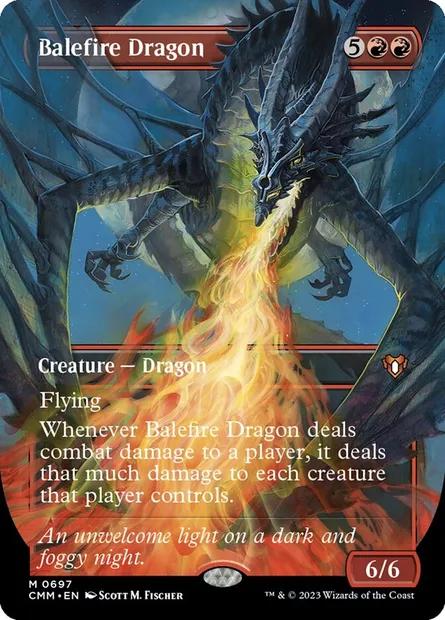 Balefire Dragon, Magic card CMM 697 — Commander Masters set