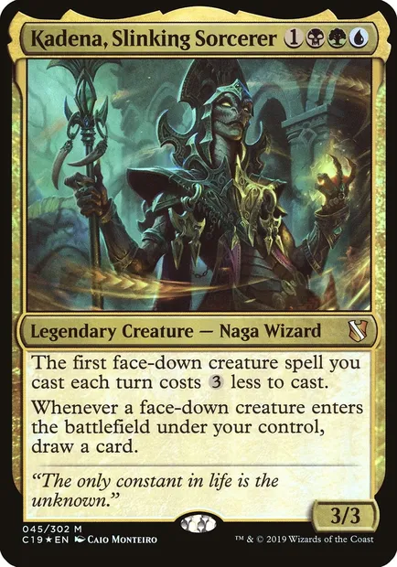 Kadena, Slinking Sorcerer, Magic card OC19 45 — Commander 2019 Oversized set