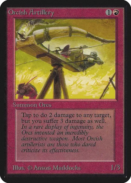 Orcish Artillery, Magic card LEA 165 — Limited Edition Alpha set