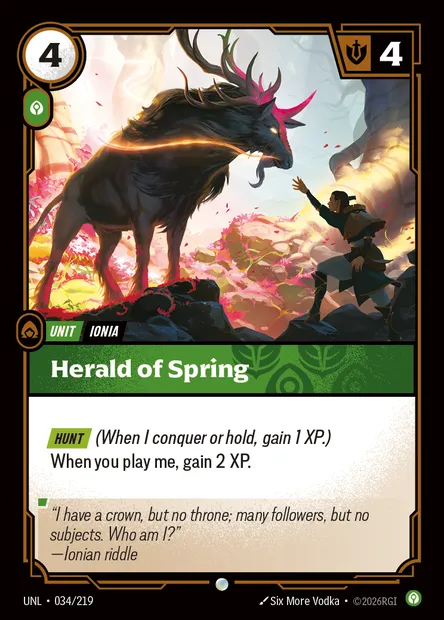 Herald of Spring, Riftbound card UNL 034 — Unleashed set