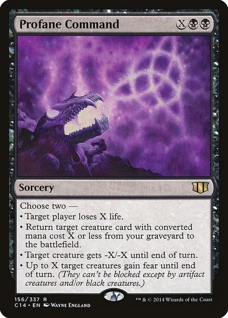 Profane Command, Magic card C14 156 — Commander 2014 set