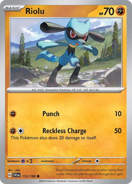 Riolu, Pokémon card SVI 113 — Scarlet & Violet set
