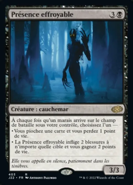 Présence effroyable, carte Magic J22 403 — extension Jumpstart 2022