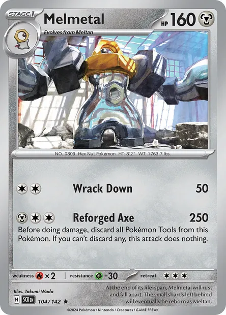 Melmetal, Pokémon card SCR 104 — Stellar Crown set