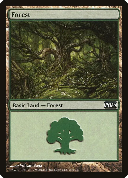 Forest, Magic card M13 246 — Magic 2013 set