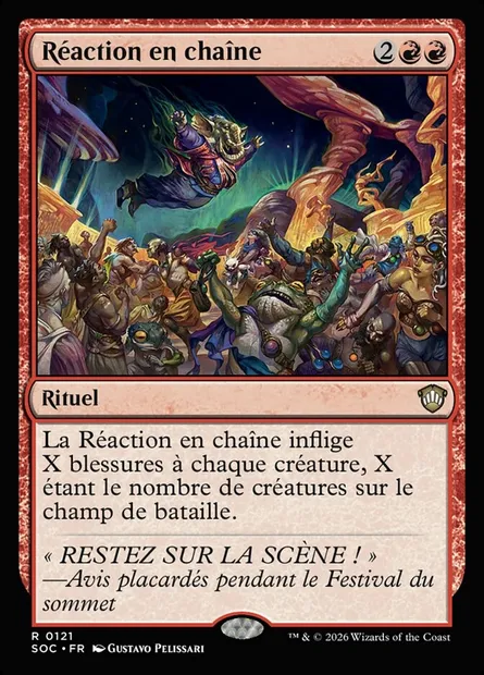 Réaction en chaîne, carte Magic SOC 121 — extension Secrets of Strixhaven Commander