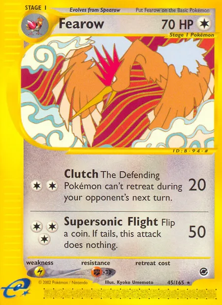 Fearow, Pokémon card EX 45 — Expedition Base Set set