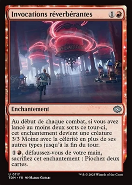 Invocations réverbérantes, carte Magic TDM 117 — extension Tarkir: Dragonstorm