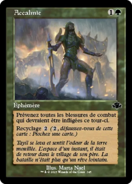 Accalmie, carte Magic DMR 345 — extension Dominaria Remastered