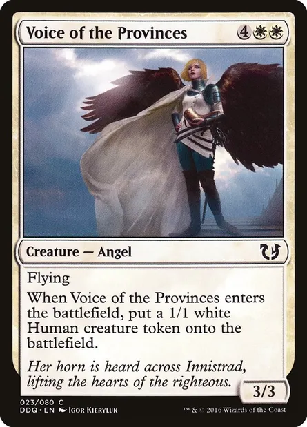 La Voix des Provinces, carte Magic DDQ 23 — extension Duel Decks: Blessed vs. Cursed