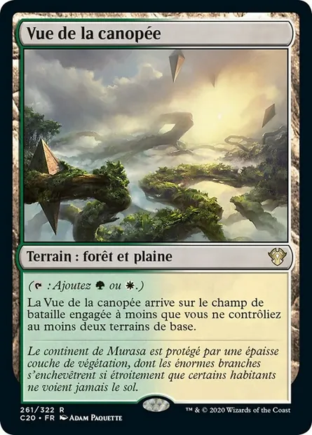Vue de la canopée, carte Magic C20 261 — extension Commander 2020