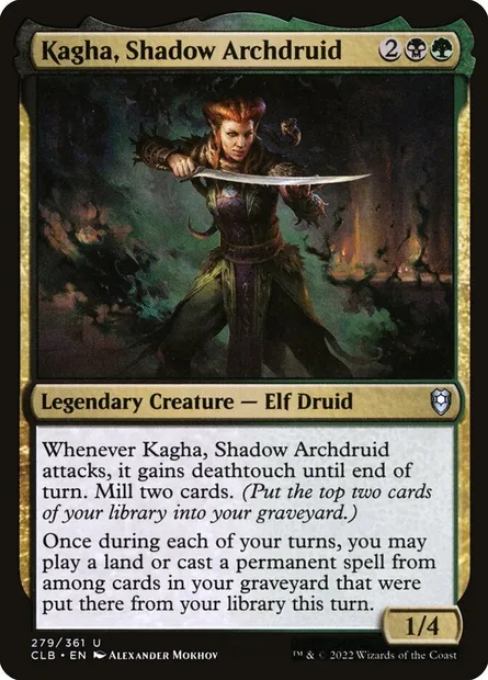 Kagha, Shadow Archdruid, Magic card CLB 279 — Commander Legends: Battle for Baldur's Gate set