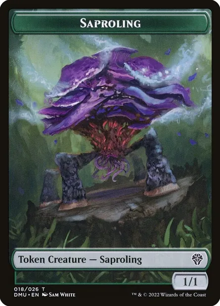 Saproling, carte Magic TDMU 18 — extension Dominaria United Tokens