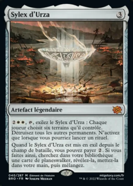 Sylex d'Urza, carte Magic BRO 40 — extension La Guerre Fratricide