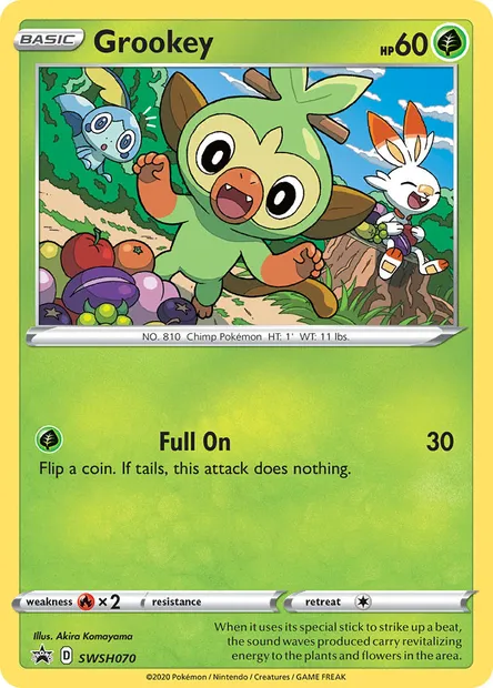 Grookey, Pokémon card SWSH 070 — SWSH Black Star Promos set