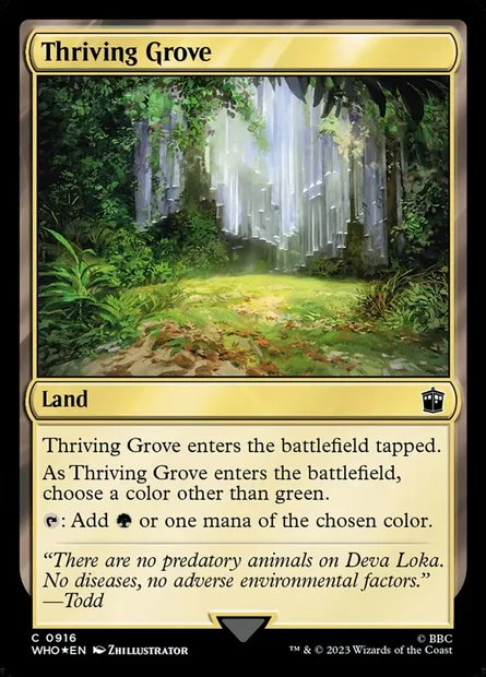 Thriving Grove, Magic card WHO 916 — Doctor Who set
