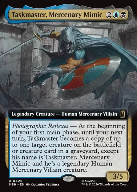 Taskmaster, Mercenary Mimic, Magic card MSH 425 — Marvel Super Heroes set