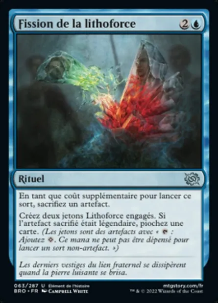 Fission de la lithoforce, carte Magic BRO 63 — extension La Guerre Fratricide