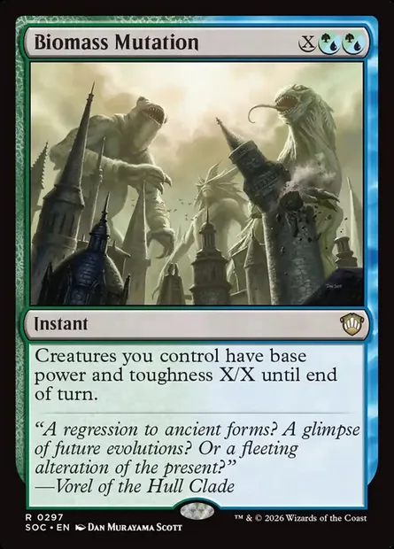 Biomass Mutation, Magic card SOC 297 — Secrets of Strixhaven Commander set