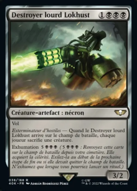 Destroyer lourd Lokhust, carte Magic 40K 38 — extension Warhammer 40,000 Commander