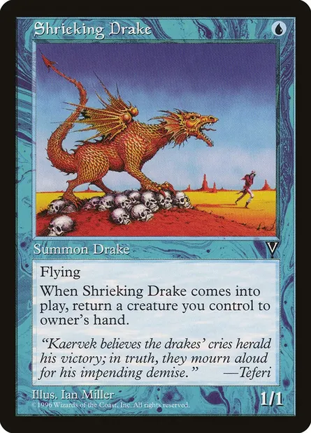 Shrieking Drake, Magic card VIS 43 — Visions set
