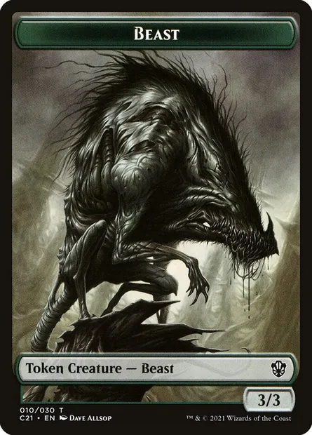 Beast, Magic card TC21 10 — Commander 2021 Tokens set