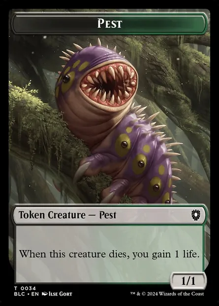 Pest, Magic card TBLC 34 — Bloomburrow Commander Tokens set