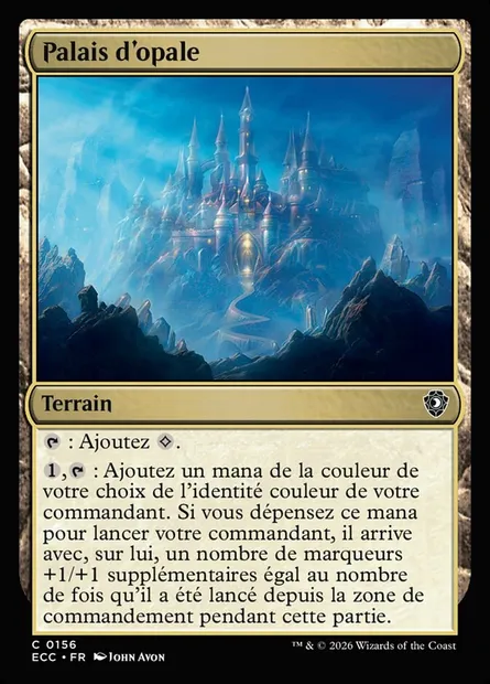 Palais d'opale, carte Magic ECC 156 — extension Lorwyn Eclipsed Commander