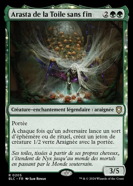 Arasta de la Toile sans fin, carte Magic BLC 205 — extension Bloomburrow Commander