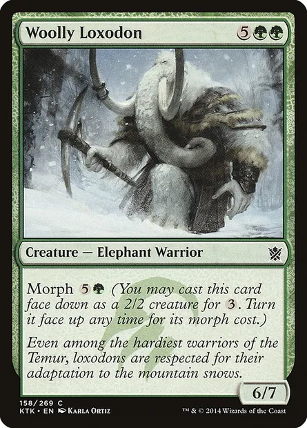Woolly Loxodon, Magic card KTK 158 — Khans of Tarkir set