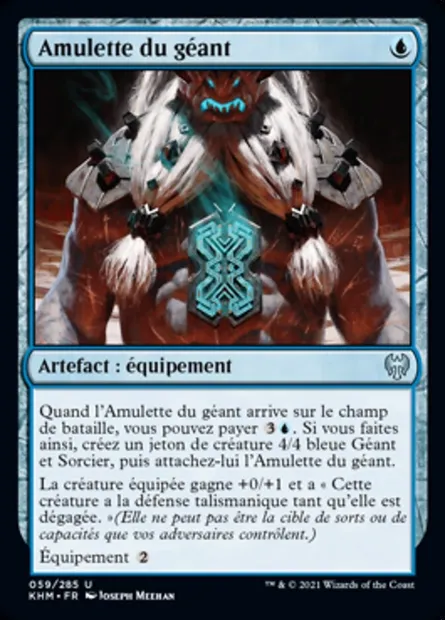 Amulette du géant, carte Magic KHM 59 — extension Kaldheim