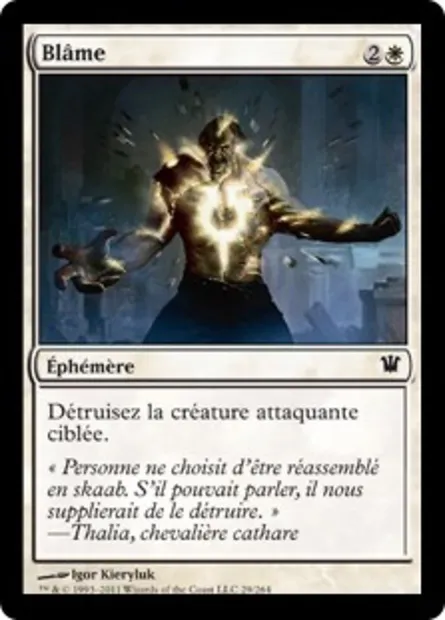 Blâme, carte Magic ISD 29 — extension Innistrad