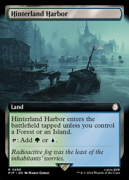 Hinterland Harbor, Magic card PIP 498 — Fallout set