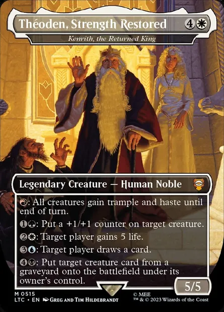 Kenrith, the Returned King, Magic card LTC 515 — Tales of Middle-earth Commander set