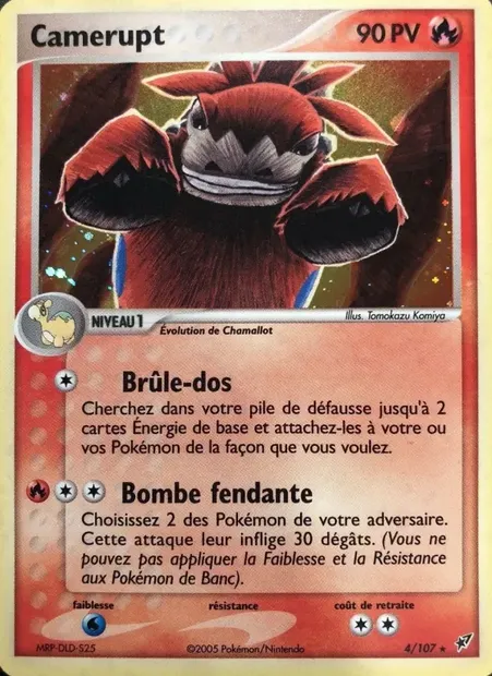 Camérupt, carte Pokémon DX 4 — extension EX Deoxys