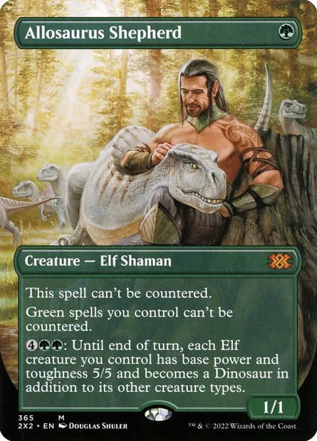 Allosaurus Shepherd, Magic card 2X2 365 — Double Masters 2022 set
