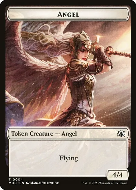 Angel, carte Magic TMOC 4 — extension March of the Machine Commander Tokens
