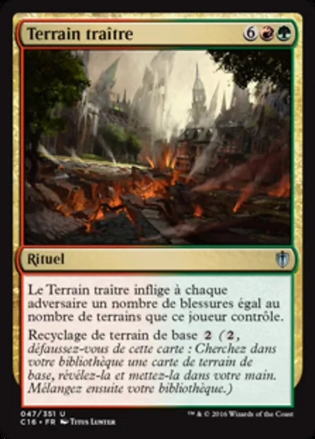 Terrain traître, carte Magic C16 47 — extension Commander 2016