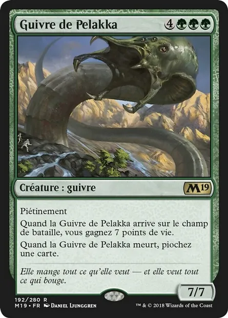 Guivre de Pelakka, carte Magic M19 192 — extension Core Set 2019